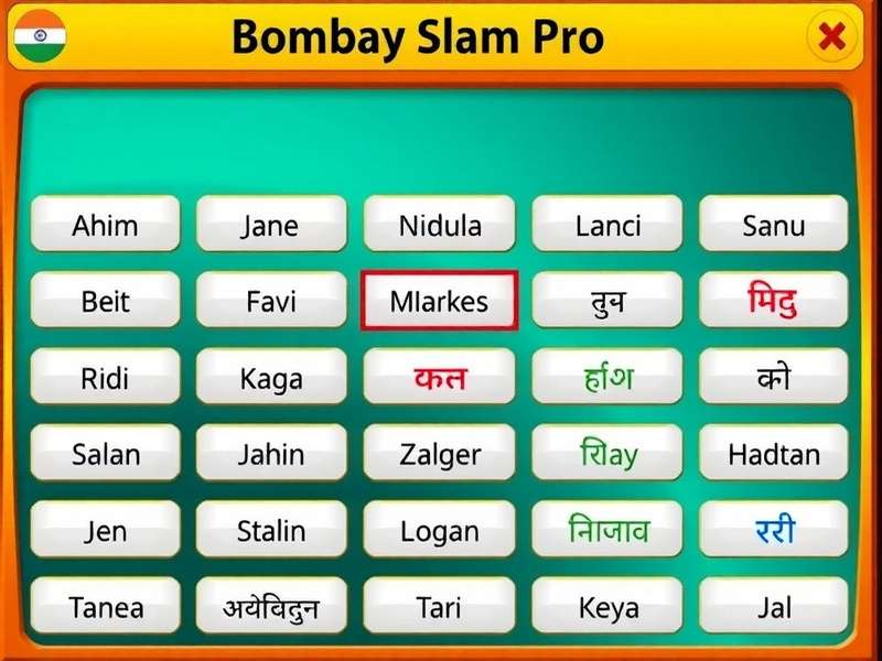 Bombay Slam Pro Language Options Bombay Slam Pro language selection screen showing 14 Indian languages